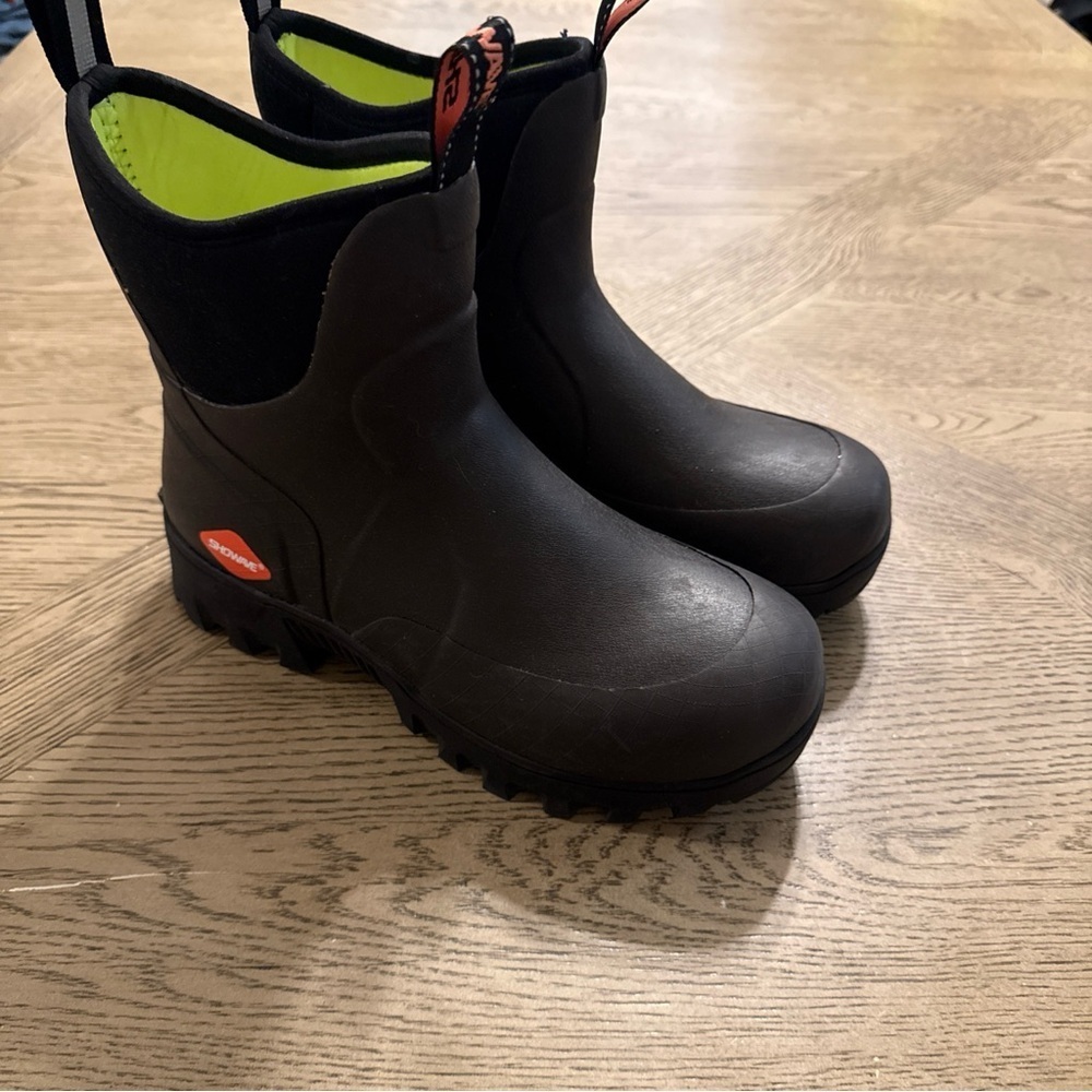 Showave Men's Rubber Boots Waterproof Rain Footwear Durable Short 7